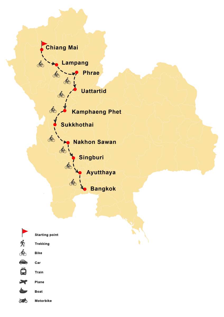 Da Chiang Mai a Bangkok in bicicletta | 12 giorni