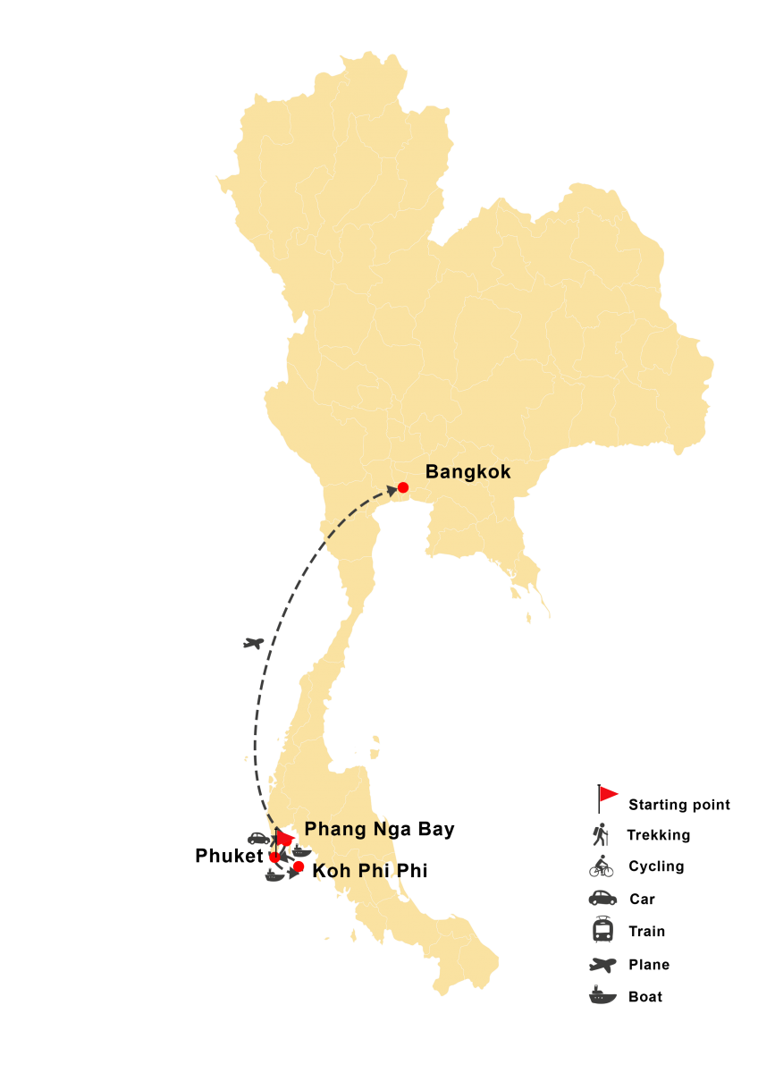 Vacanza di luna di miele in spiaggia in Thailandia 6 giorni