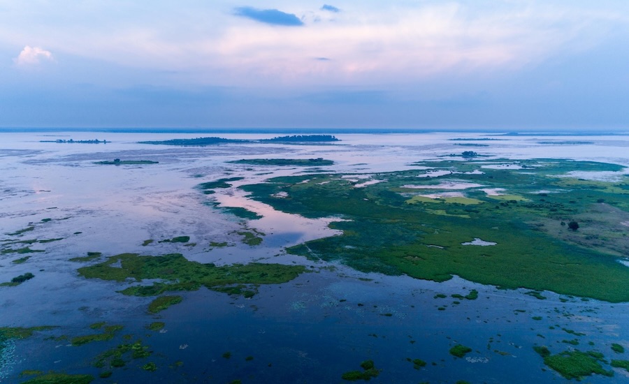 Vista aerea del lago Nong Han