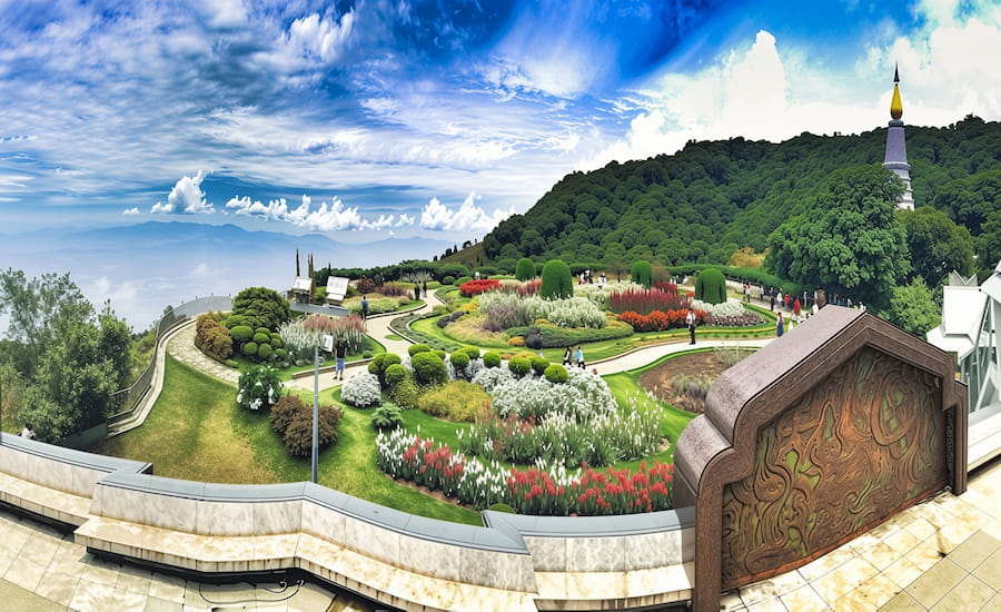 La panorama splendida del Parco di Doi Inthanon