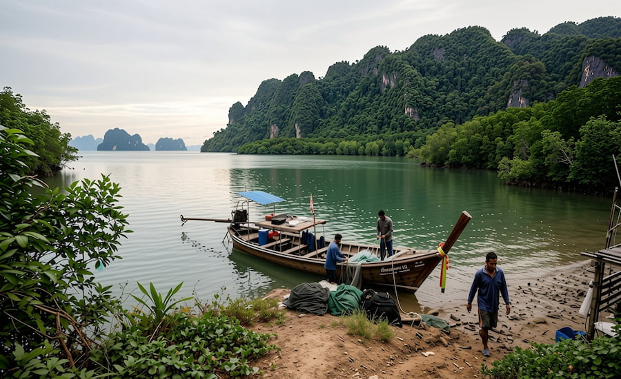 Tranquilla vita rurale e natura incontaminata a Koh Yao Noi